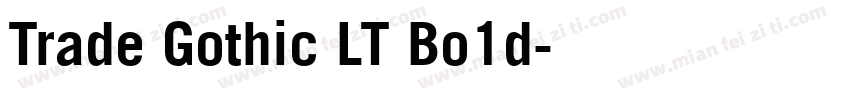 Trade Gothic LT Bo1d字体转换